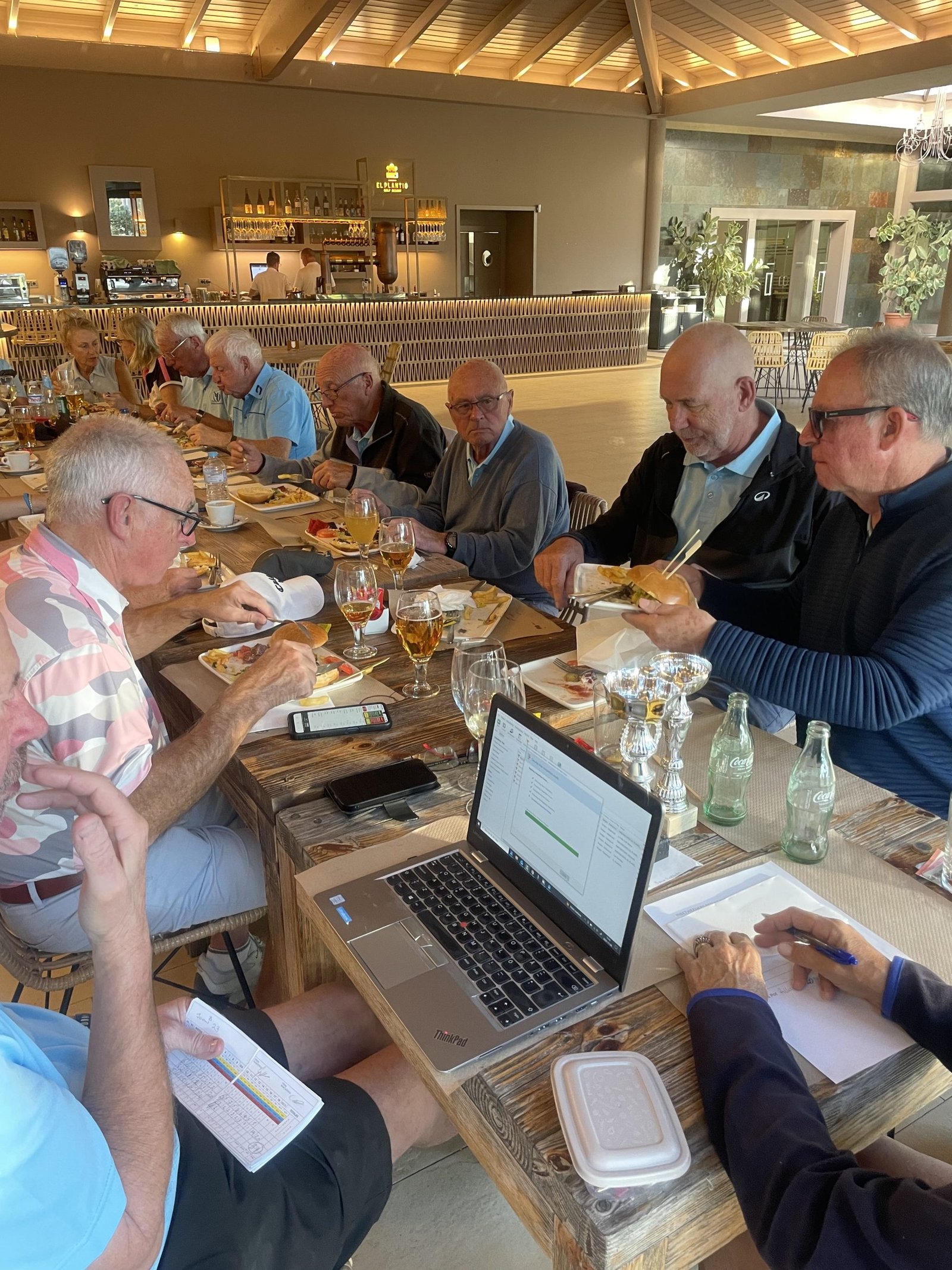 Inbetweeners Members Enjoying the Meal after the Game
